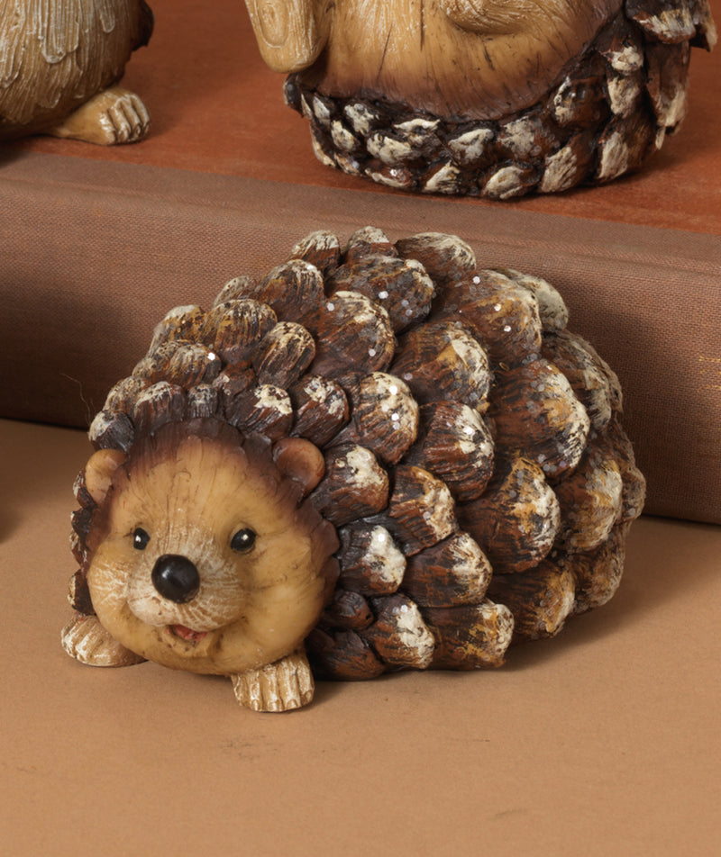 Pinecone Hedgehog - 4 Inch - Laying nose down