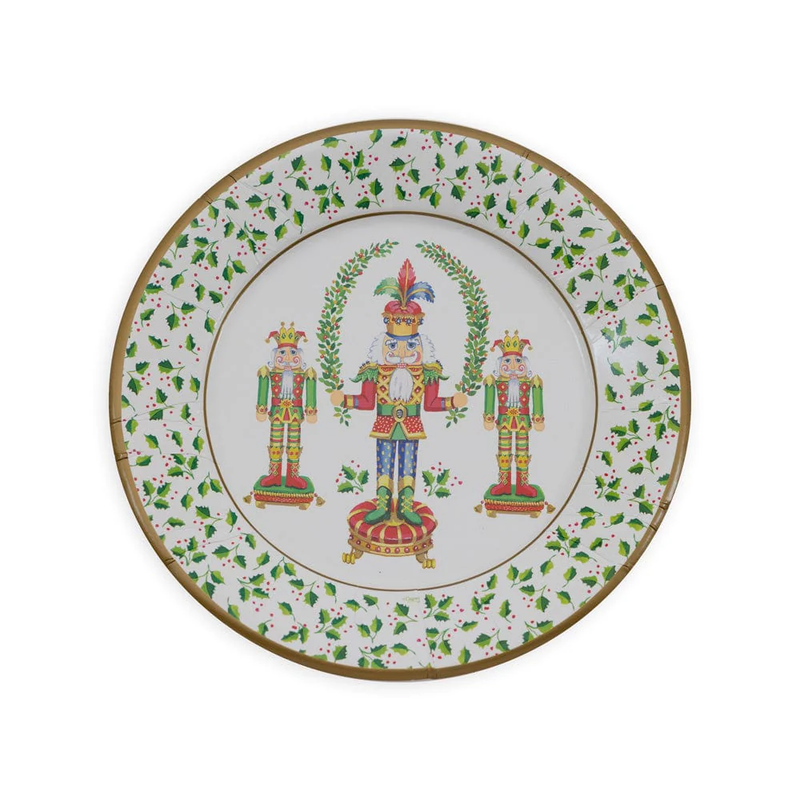 Nutcracker Christmas Dinner Plates - 8 Per Package