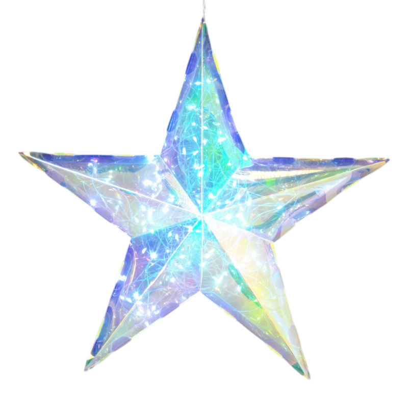 Lighted Holographic Star with Remote Control - 15 Inch