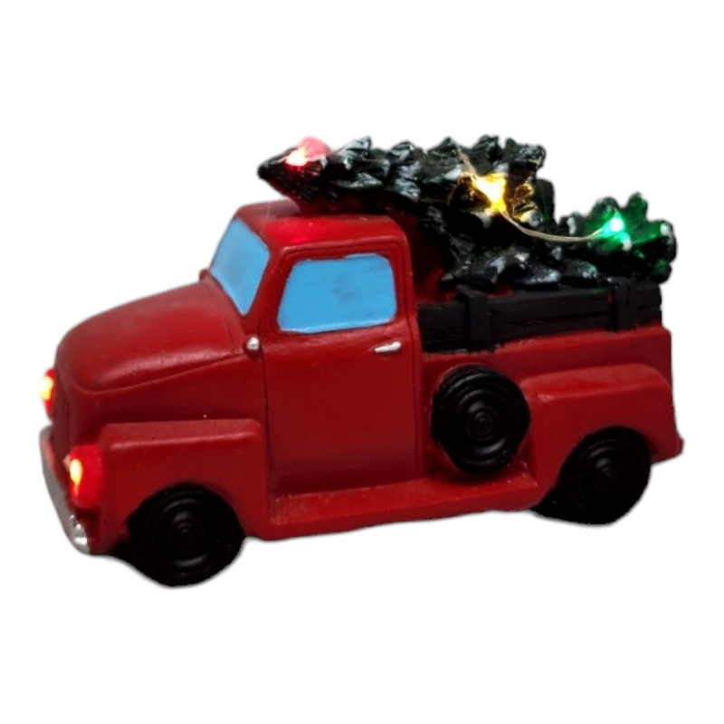 Lighted Truck with Tree -