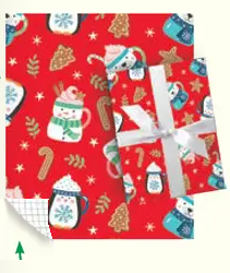 Holiday Children's Roll Wrap - 30" x 168" - Hot Cocoa