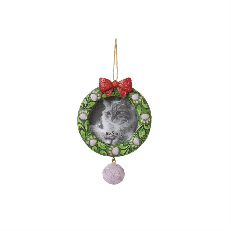 Cat - Wreath Photo Frame Ornament