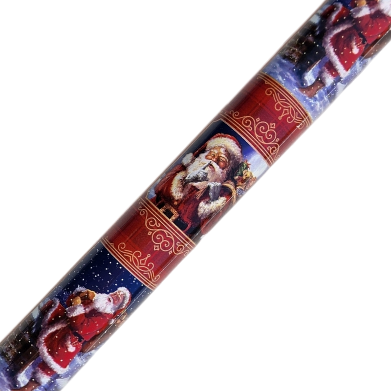 Holiday Roll Wrap - 30" x 168" - Classic Santa's Night