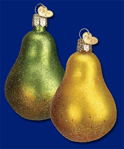 Old World Christmas Pear - Green - The Country Christmas Loft