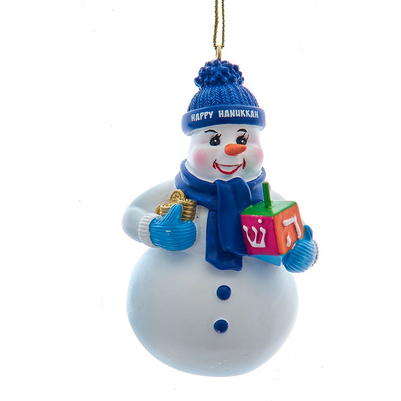 Snowman with a Dreidel Ornament