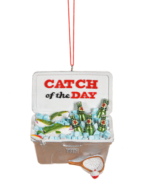 Fishing Cooler Ornament - Catch Of The Day