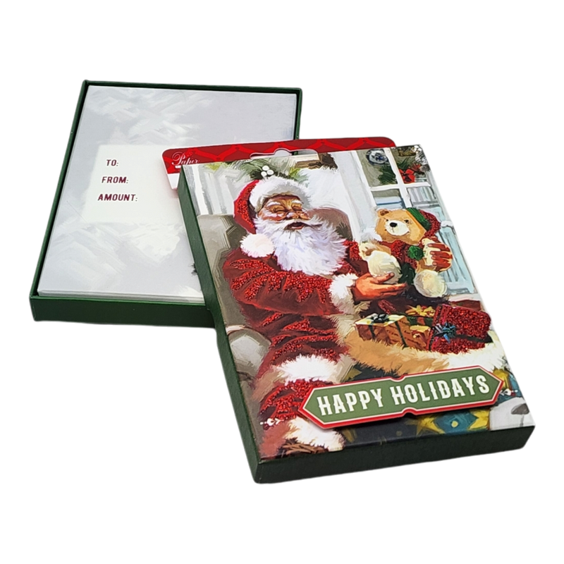 Gift Card Box - Rectangle - Classic Santa