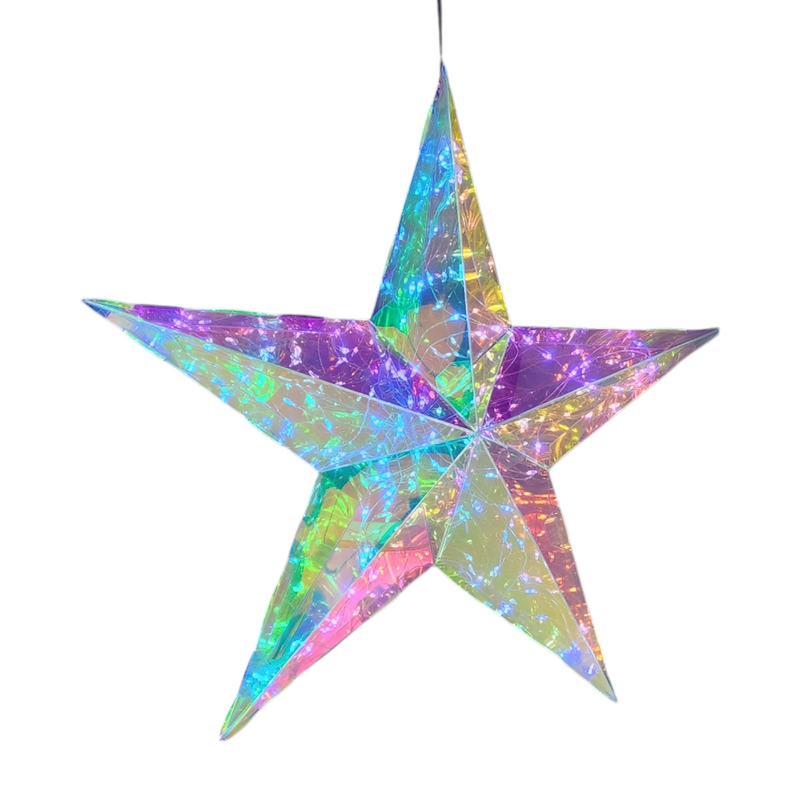 Lighted Holographic Star with Remote Control - 15 Inch