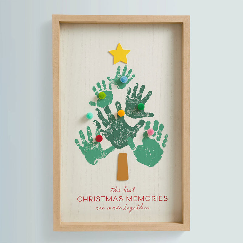 Christmas Memories are Made Together Wooden Sign Handprint Kit