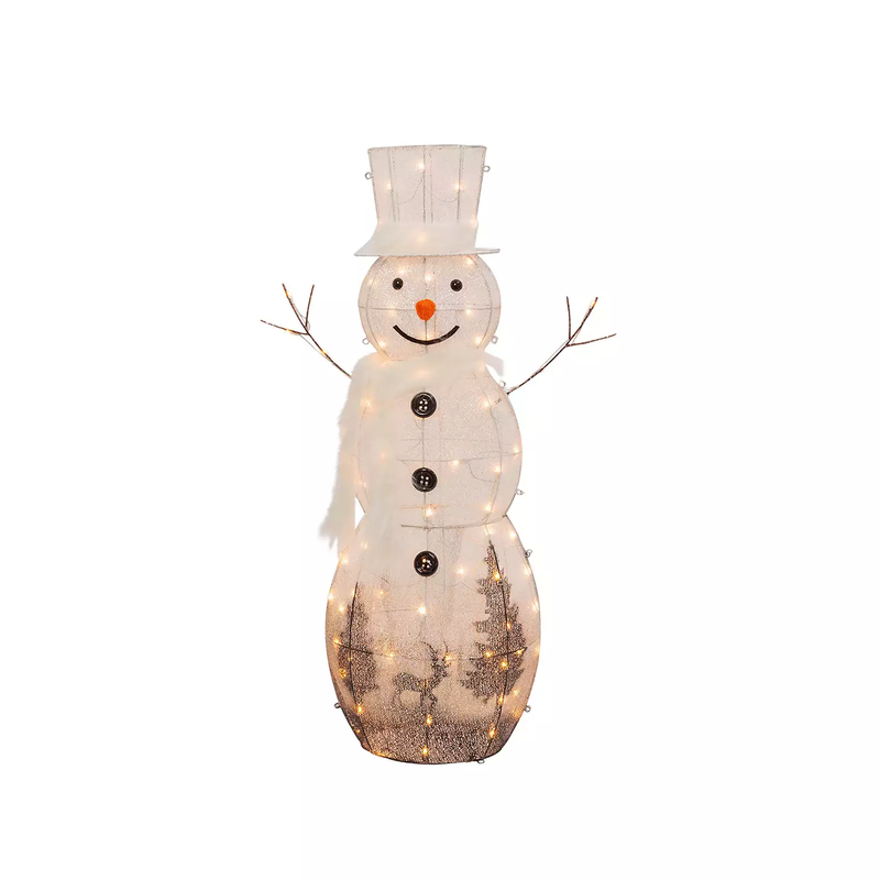 Lighted Indoor/Outdoor Snowman - 4 Feet tall