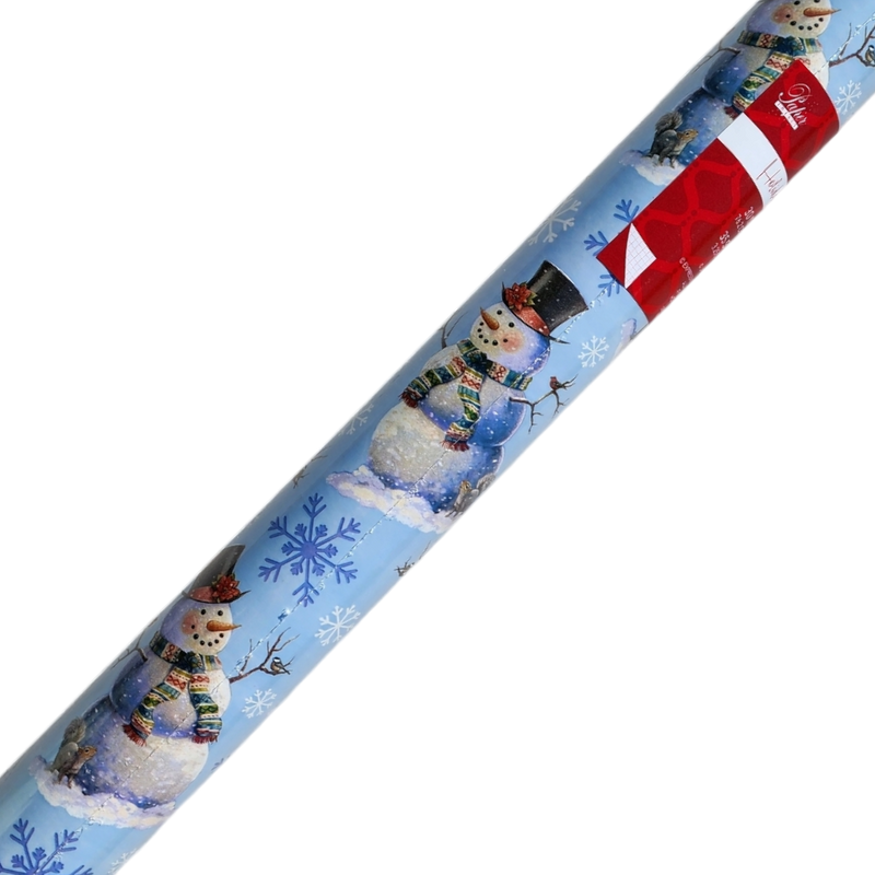 Holiday Roll Wrap - 30" x 168" - Frosty Friends