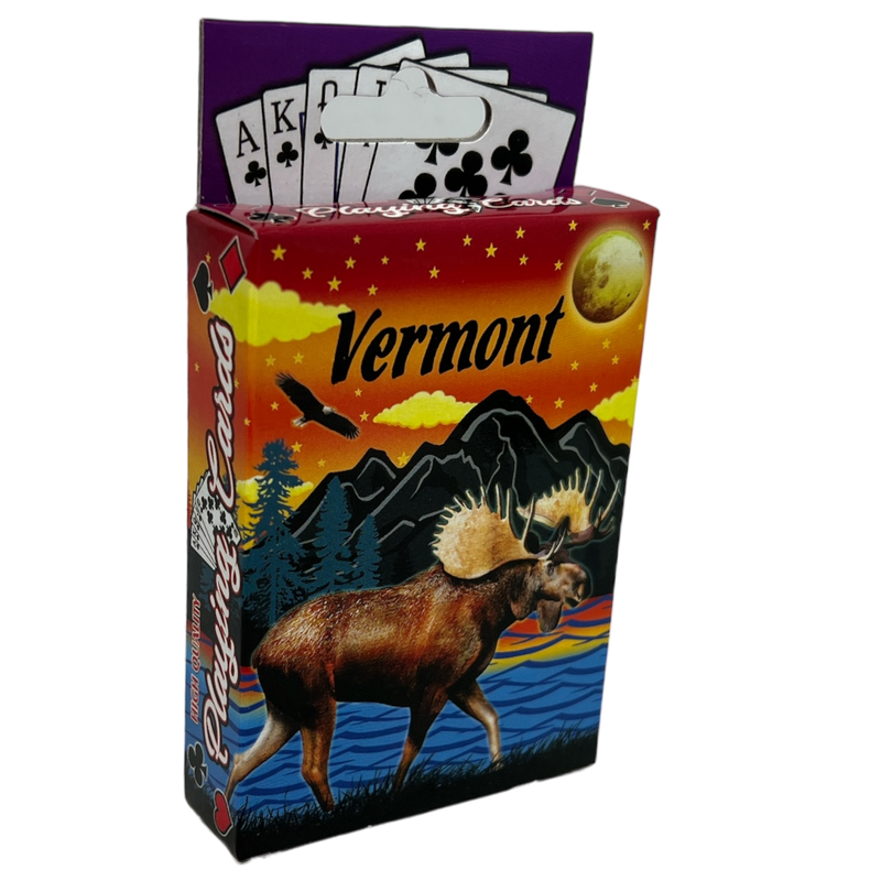 Vermont Moose Sunset Playing Cards