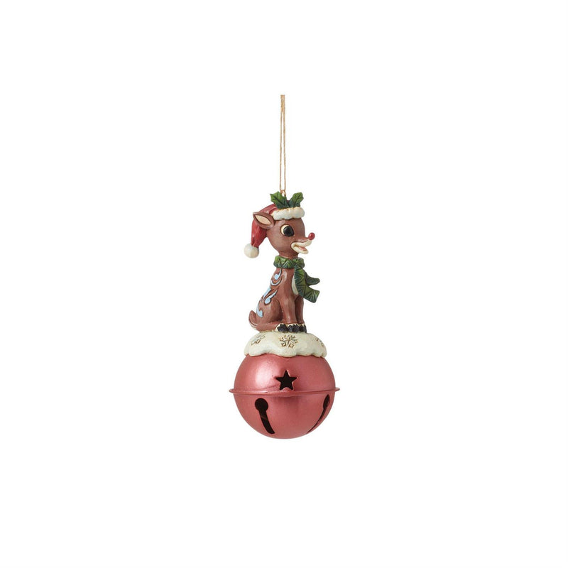 Rudolph Standing on Bell Ornament