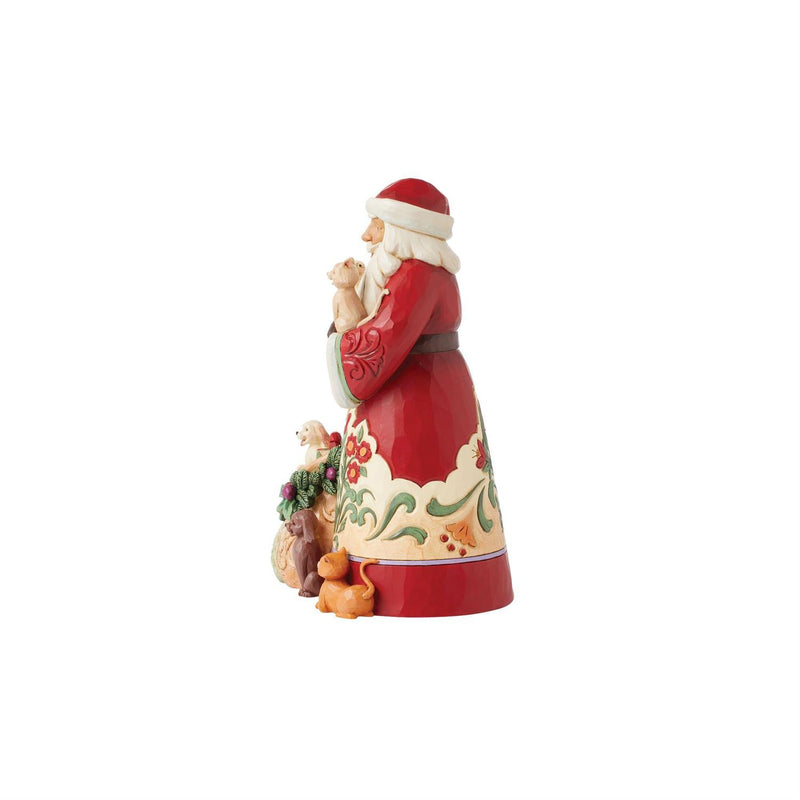 Santa with Pets Figurine