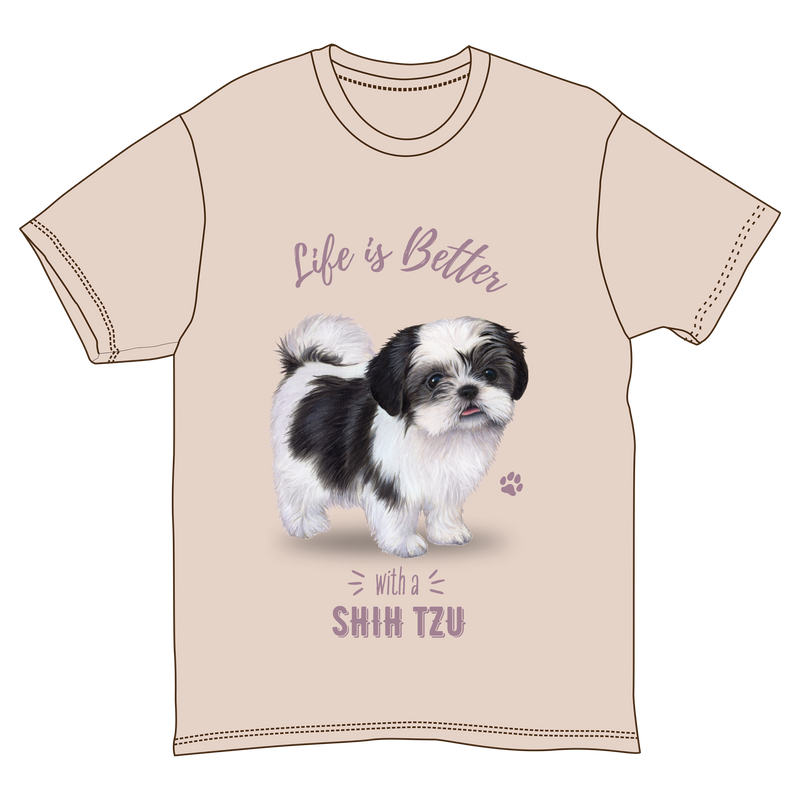 Life is Better with a Shih Tzu T-Shirt -