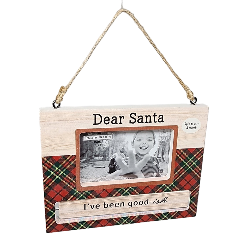 Spinning Frame Ornament - Dear Santa