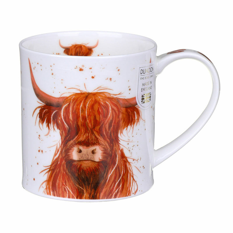 Shaggy Tails - Highland Cow - Fine Bone China Mug Ornkey Style By Dunoon