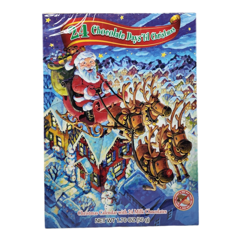 Chocolate Advent Calendar (1.76 oz) - Santa in his Sleigh