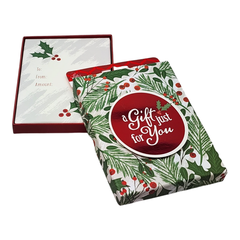 Gift Card Box - Rectangle - Holly