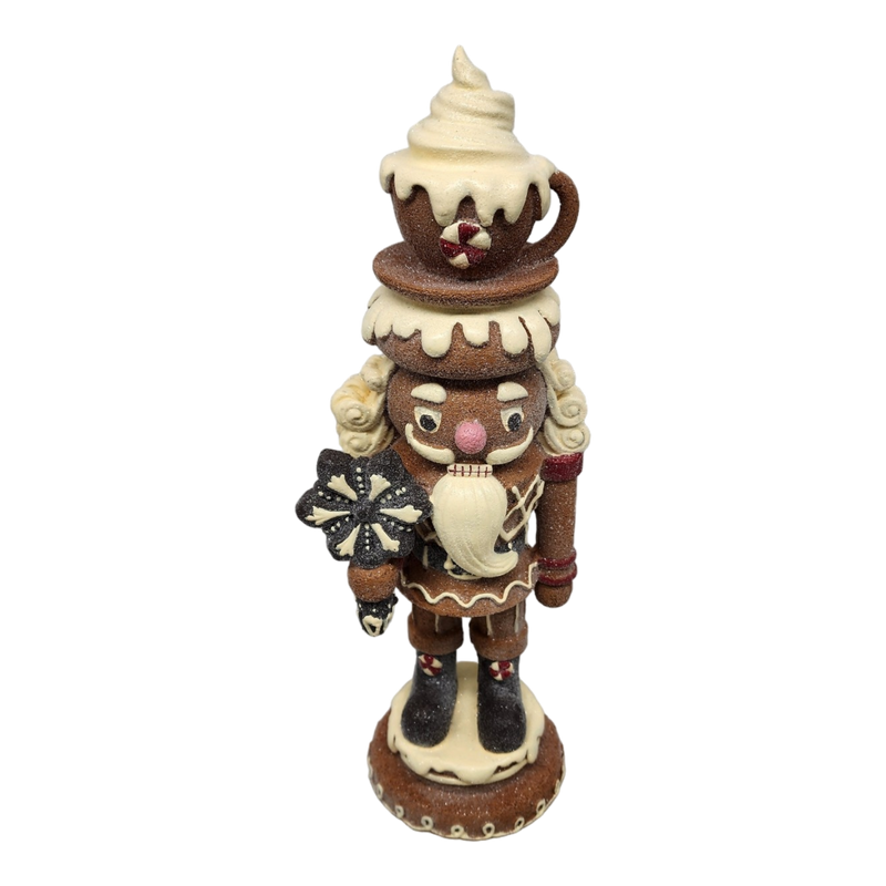 Gingerbread Nutcracker Figurine - Hot Cocoa