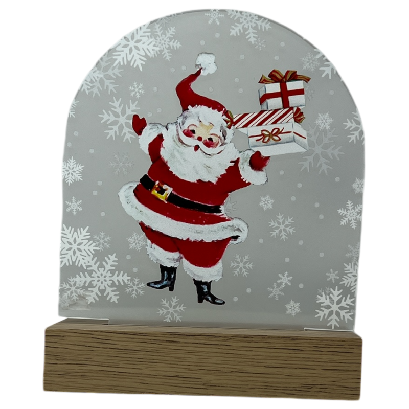 LED Santa Acrylic Shelf Sitter