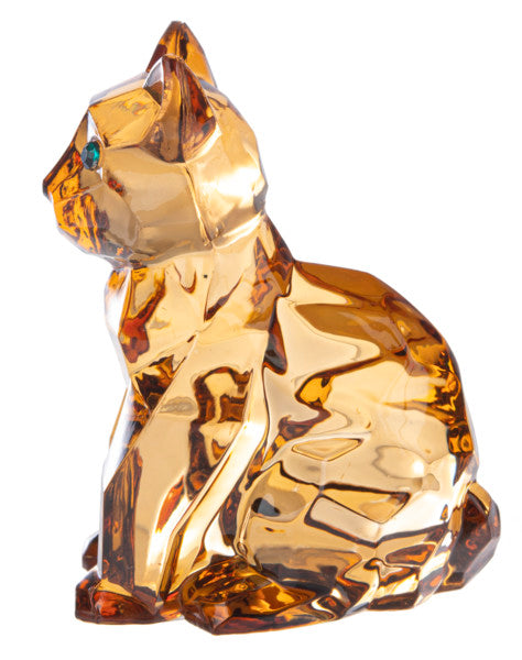 Acrylic Cat Figurine - Golden