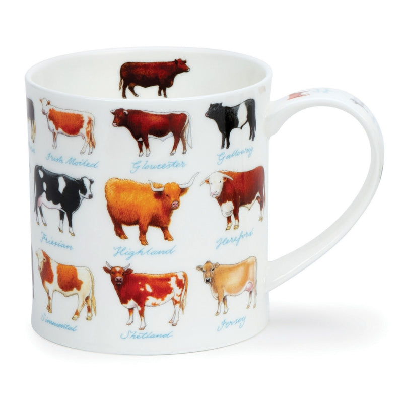 On The Farm - Cows - Fine Bone China Mug Ornkey Style By Dunoon