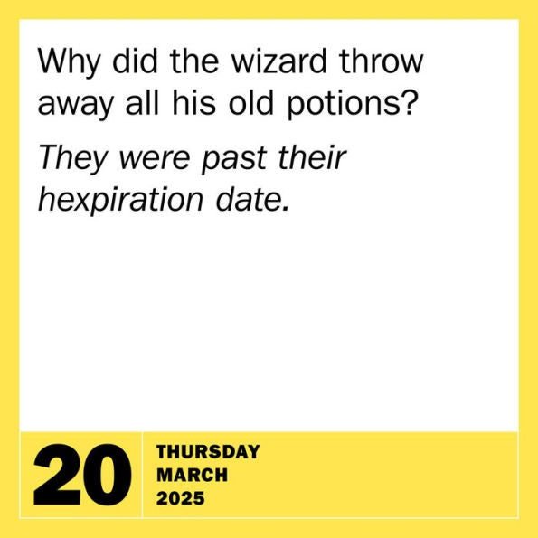 290 Bad Jokes & 75 Punderful Puns Page-A-Day Calendar 2025