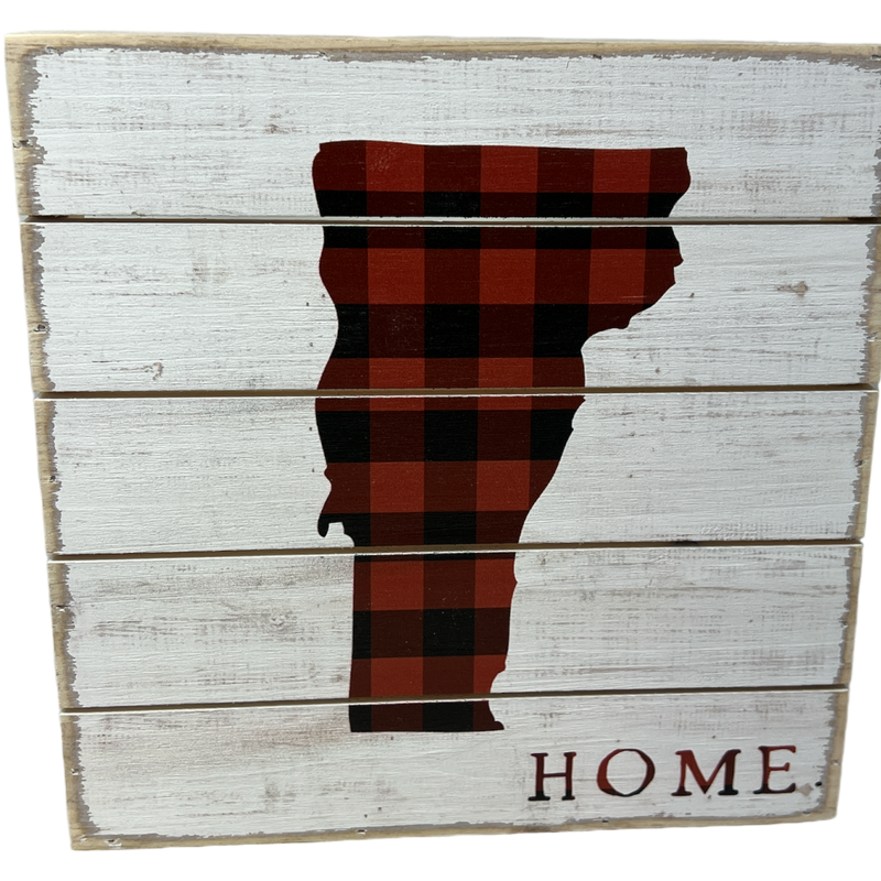 Perfect Pallet Petite Sign  - Buffalo Plaid Vermont