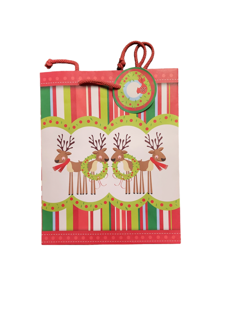 JR Large Tote Giftbag - Cute Reindeer