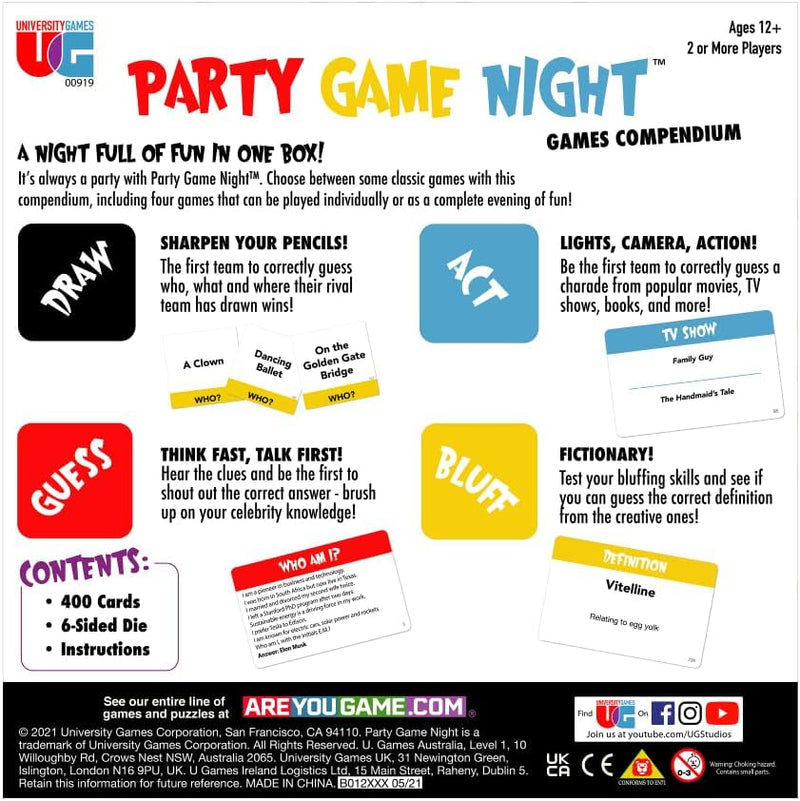 Party Game Night Games Compendium