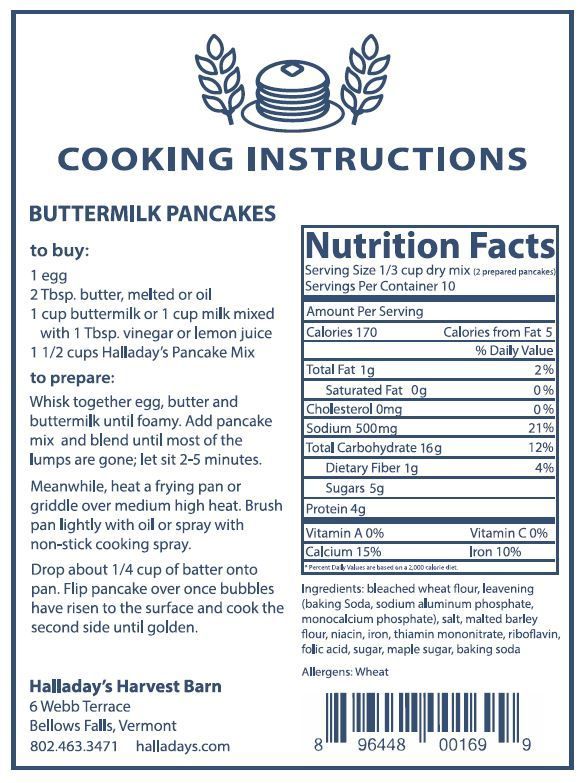 Halladays Buttermilk Pancake Mix