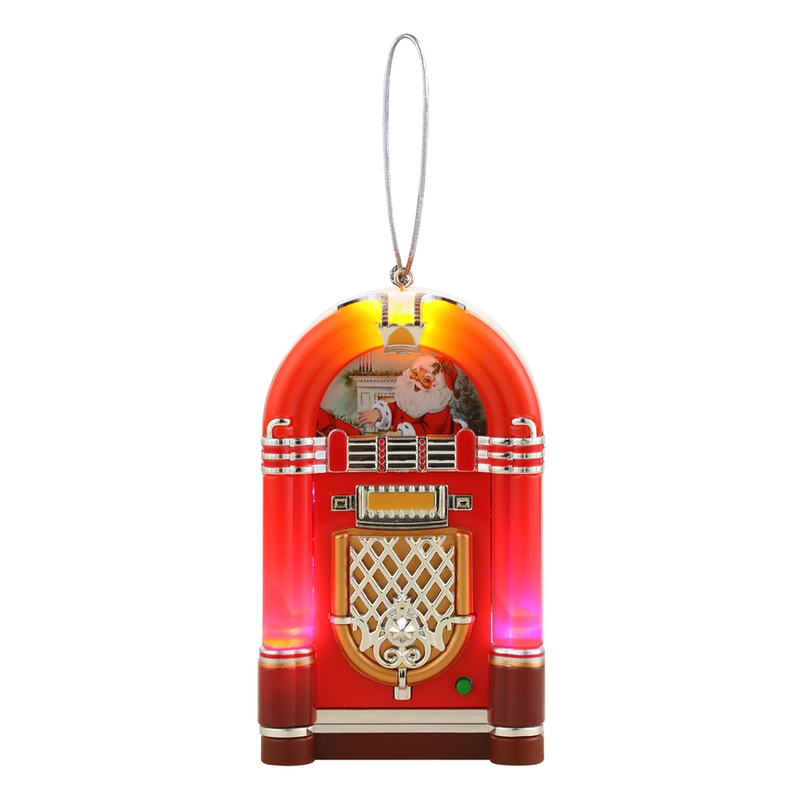 Mr. Christmas Mini Juke Box Ornament - Red