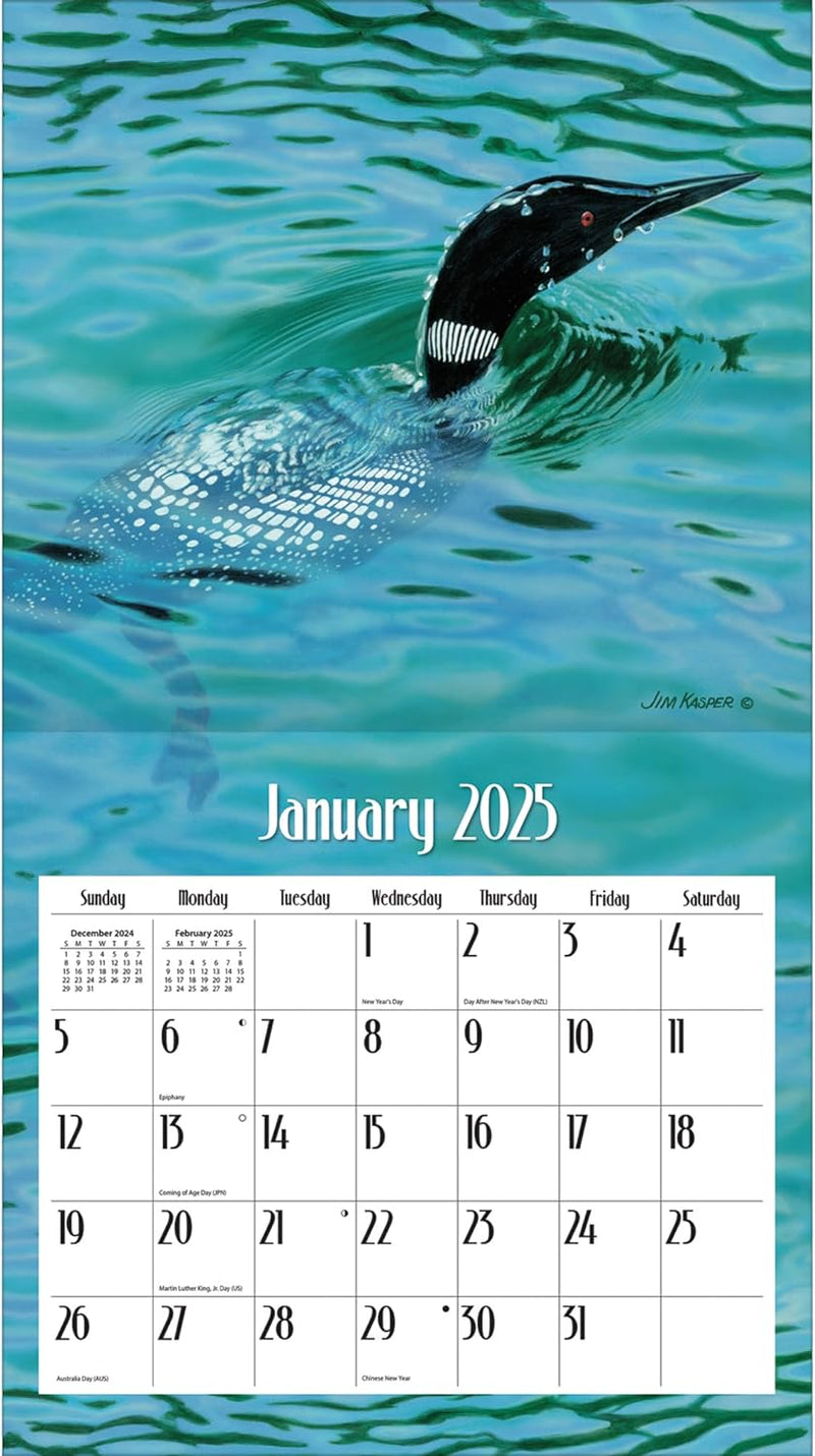 2025 Loons On The Lake Wall Calendar