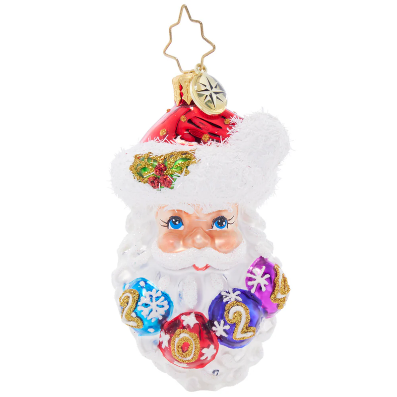 Christopher Radko Little Gem Glass Ornament - Ho Ho Happy Year