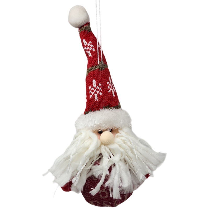 Plush Santa Ornament