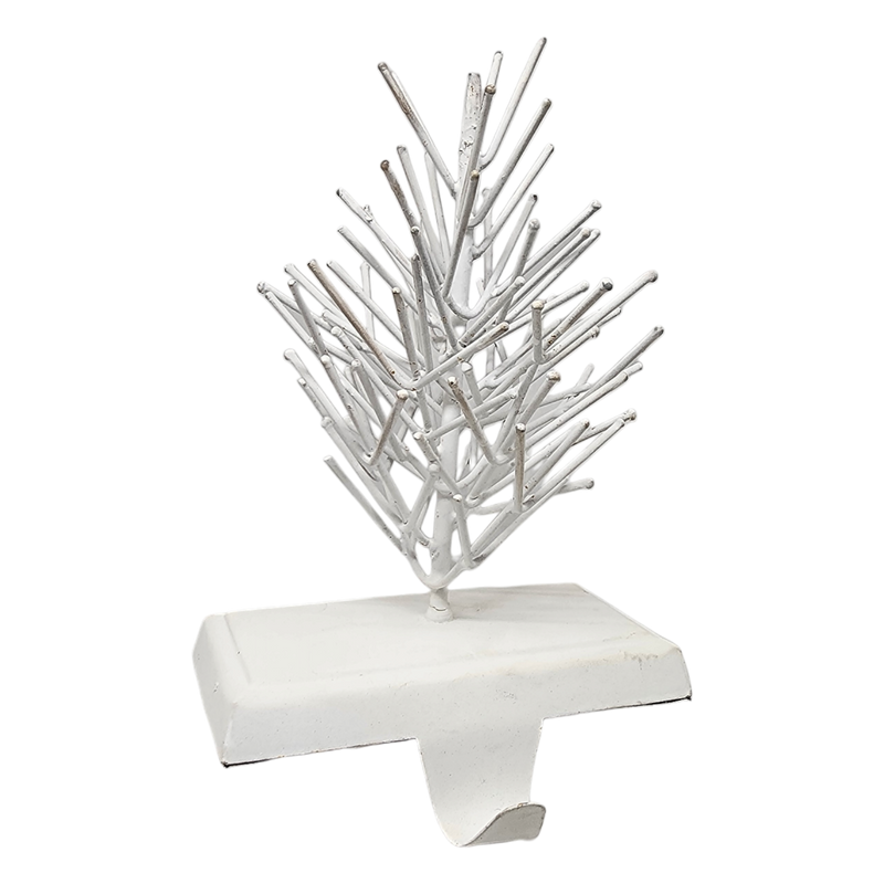 White Tree  Stocking Hanger