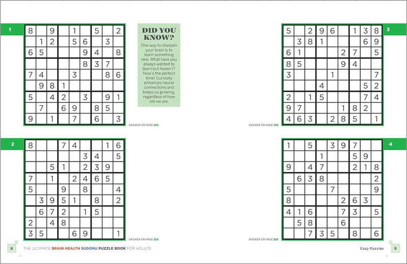 The Ultimate Brain Health Sudoku Puzzle Book for Adults