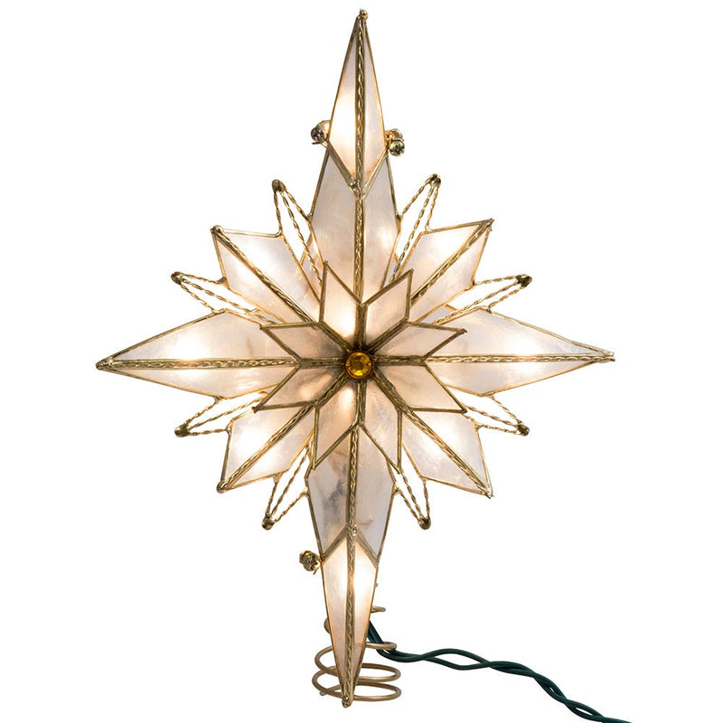 10-Light Capiz Bethlehem Star Treetop - 10 Inch