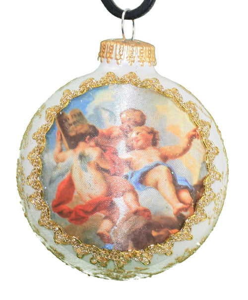 Krebs Divine Angels on Silk 2019 Ornament - Cherub Trio