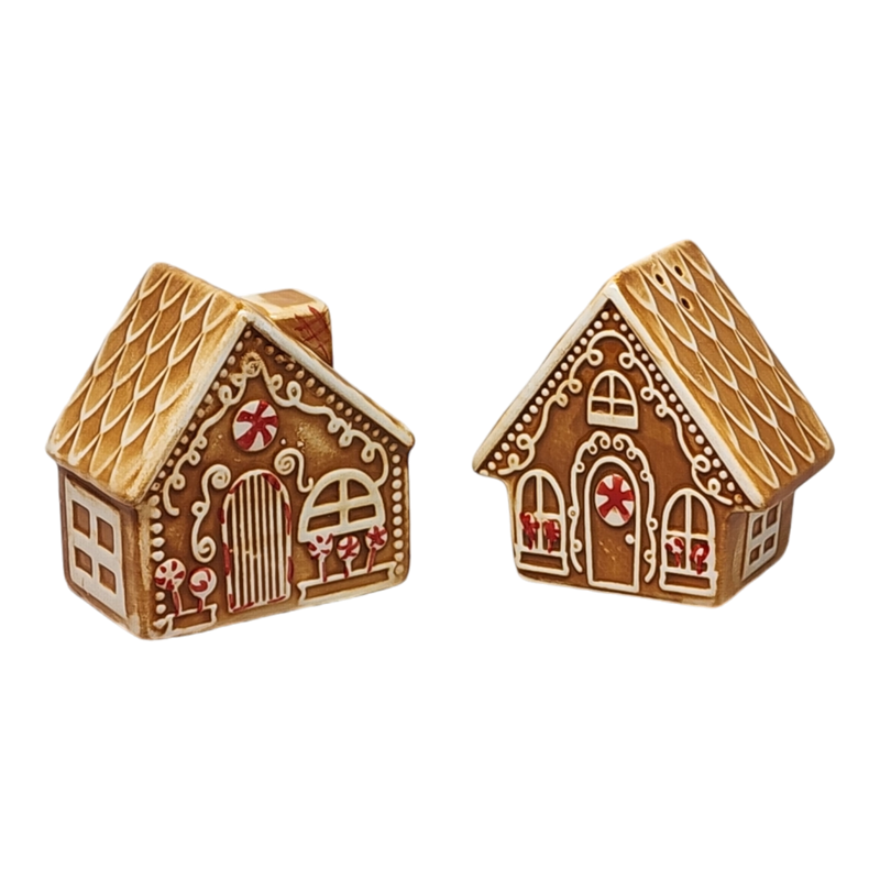 Ceramic Gingerbread House - Salt and Pepper Set