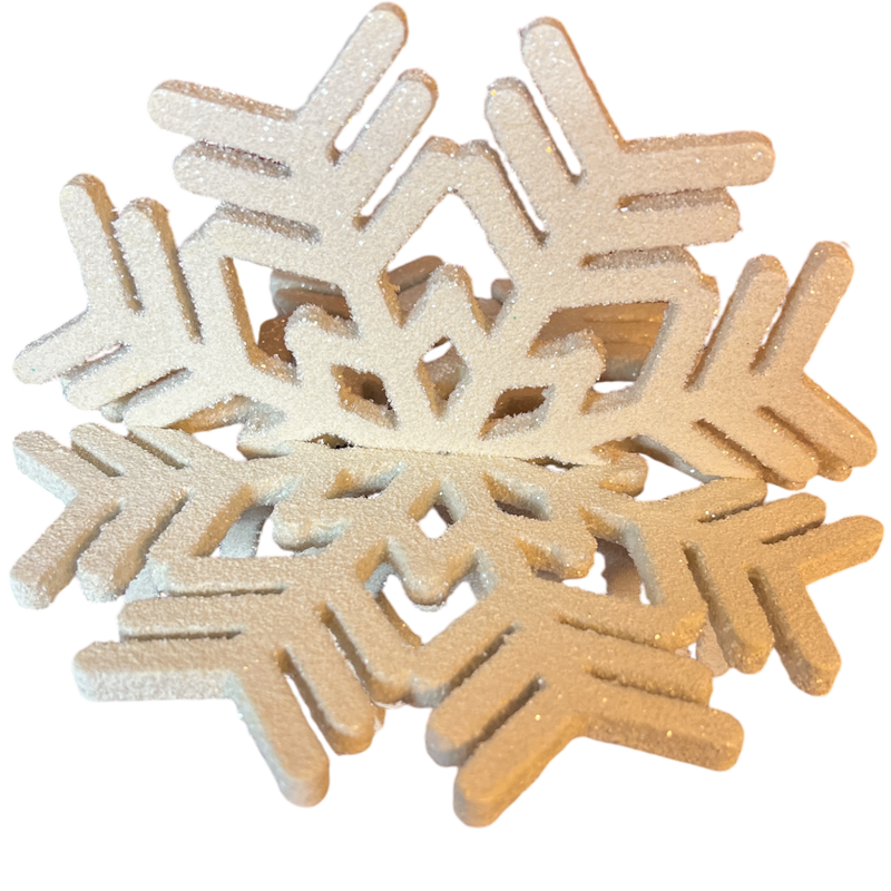 Sparkling Wood Snowflakes Medium