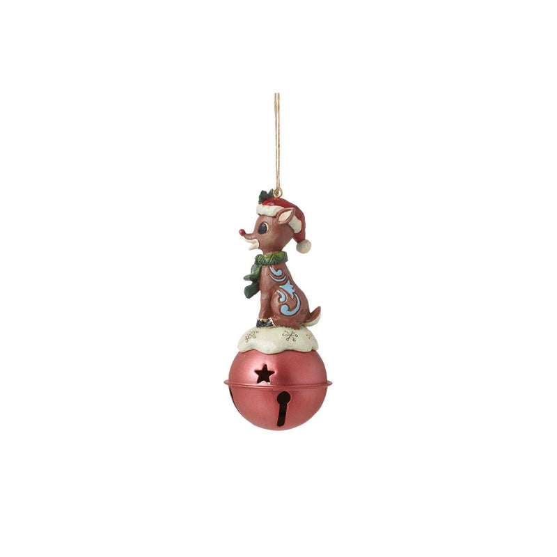 Rudolph Standing on Bell Ornament