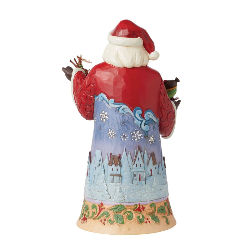 Santa Over Night Sky Figurine