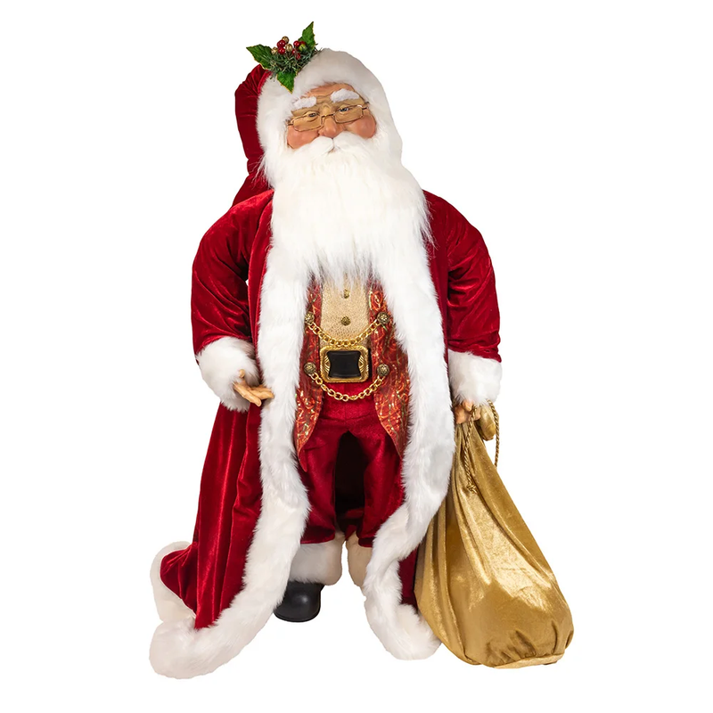 40" Jacqueline Kent Traditional Santa With Bag