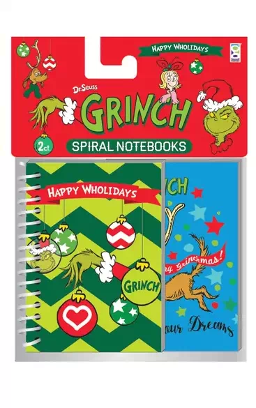 Dr. Seuss - The Grinch Spiral Notebook 2 Pack - Style