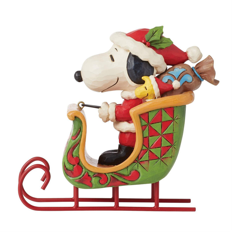 Snoopy & Woodstock in Sleigh