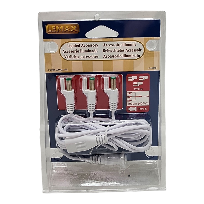 Lemax Power Expansion Cable - Type L to Type U - 3 Head - White