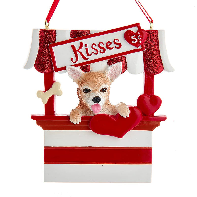 Dog Kisses - Kissing Booth Ornament -  Chihuahua