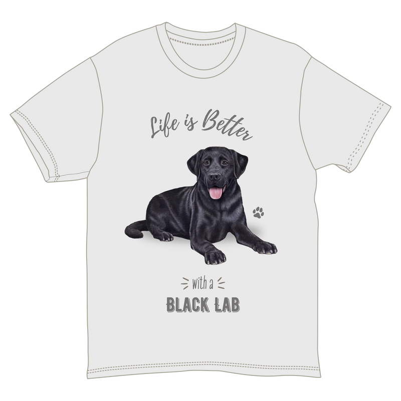 Life is Better with a Black Lab T-Shirt -